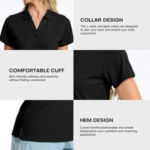 <b>Women's</b> Black Short Sleeve for Shirt Solid Color Breathable <b>Compressed</b> Jersey Quick Dry Knitted Casual Sport <b>Top</b> - Product Image 6