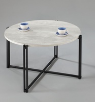 Table d'appoint en bois rond artisanale avec design contemporain, modèle STS196-L & S, pour le mobilier de salon