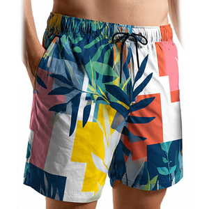 Shorts de Playa Impermeables para Hombre, 100% Poliéster, Sublimados, con Cordón Ajustable en la Cintura - Product Image 1