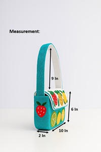 Bolso de Hombro de Lujo con Cuentas Geométricas para Mujer, Bolso de Mano de Otoño con Cierre de Aro de Cuentas Personalizadas y Forro de Lona - Product Image 2