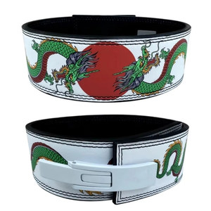 Ceinture de musculation Geo Brother Co en cuir de vachette, antidérapante, respirante, robuste, réglable, unisexe, avec boucle à levier - Product Image 1
