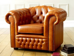 Luxury Chesterfield Leather Armchair <b>Single</b> Seater Tufted <b>Sofa</b> Chair Vintage Brown Upholstered Living Room Furniture - Product Image 5
