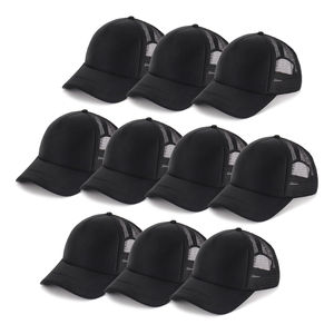 Gorra Trucker de Malla Blanca, Roja y Negra, de 6 Paneles, Ajustable, Unisex, Estilo Casual de Béisbol, Color Sólido, para Primavera/Verano - Product Image 3