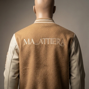 Veste pour homme MA-ATTIERA en polaire, laine et polyester, décontractée, col rabattu, logo brodé sur le devant, coupe classique, pour l'automne - Product Image 2