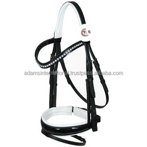 สายบังเหียนสำหรับขี่ม้าสีดำบุนวมใส่สบายสำหรับขี่ม้า - Product Image 3