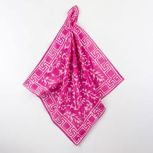 Nouveauté 100% coton Bandana Style bohème bio cou écharpe main bloc impression teinture naturelle Boho doux Bandana - Product Image 3
