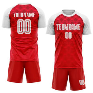 Maillot de football personnalisé à col en V et manches courtes en 100 % polyester, imprimé par sublimation, kit d'équipe personnalisé, séchage rapide, respirant, pour l'entraînement - Product Image 2