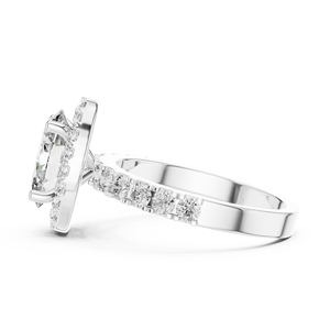 Anillo de Compromiso de Plata de Ley 925 con Diamante Moissanita para Mujer - Product Image 2