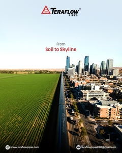 ท่อส่งน้ำ HDPE TERAFLOW PE 80 ขนาด 20-200 มม. PN6 สำหรับการเกษตร น้ำหนักเบา เป็นมิตรกับสิ่งแวดล้อม ป้องกันรังสียูวี ยืดหยุ่นได้ - Product Image 1