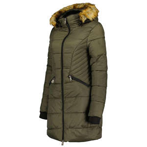 Chaqueta Parka Larga Acolchada de Punto con Capucha y Cremallera para Mujer, Impermeable, Transpirable y Ecológica para Invierno - Product Image 3