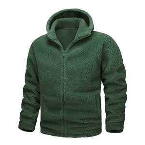 Sweat à capuche chaud en polaire Sherpa pour homme et femme, personnalisé, doux, en peluche, avec fermeture éclair, style décontracté, streetwear, vêtement d'extérieur brodé - Product Image 3