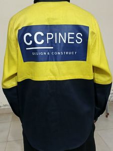 Camisa de Trabajo de Alta Visibilidad, Ignífuga, Antiestática, de Algodón y Aramida, de Alta Calidad, para Soldadura y Construcción - Product Image 6