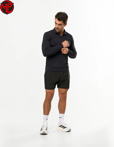 Custom Slim Fit Men Breathable <b>Track</b> Top Workout Athletic Sports Long Sleeve <b>t</b> Shirt Gym Tops for Men - Product Image 1