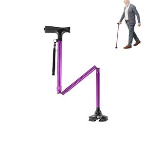 ไม้เท้าปรับระดับความสูงได้แบบพับได้และมีล้อเลื่อน - ไม้เท้าที่สะดวกสบายและใช้งานง่าย - Product Image 1