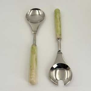 Hot Selling Stainless Steel Tableware Salad <b>Server</b> or Salad Spoons With Resin Handle Home Hotel Restaurant Flatware Dinnerware - Product Image 5