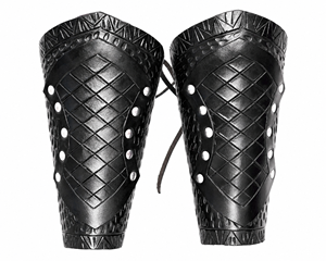 Brazaletes de Cuero Hechos a Mano, Armadura Medieval, Vambrace, Protectores de Brazo, Armadura Vikinga, Muñequera, Antebrazo, Caballero, Cosplay, LARP, Guerrero, Diamante - Product Image 1