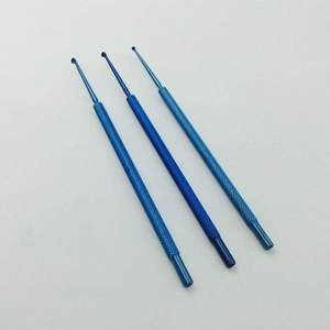 Ensemble de 3 curettes en titane pour chalazion, instrument chirurgical ophtalmique microscopique par Dentavex - Product Image 4