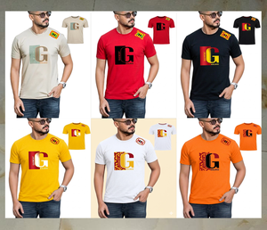 เสื้อยืดผู้ชายคุณภาพพรีเมียม ผ้าฝ้าย 100% ลายเรียบ พิมพ์ลายซิลค์สกรีน ทรงปกติ ผลิตในบังกลาเทศ - Product Image 1