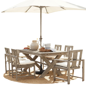 Muebles de Jardín, Juego de Comedor para Exteriores, OEM/ODM, Resistente a la Intemperie, Sillas y Mesa de Madera para Patio, Cojín Personalizado + Material + Tamaño - Product Image 1