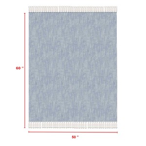 New Style Premium Collection Cotton Linen Throw <b>Blanket</b> Breathable Eco Friendly Cotton Throw With Fringes Design for Home ,Sofa - Product Image 6