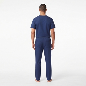 Men's Medical Scrub <b>Set</b> Polyester Spandex V Neck Top Cargo Pants Breathable Soft Nursing <b>Doctor</b> Hospital Uniform - Product Image 6