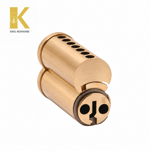 Cerradura de cilindro con logotipo personalizado disponible, latón satinado, 7 pines, ranura en E, SFIC, para seguridad de puertas - Product Image 6