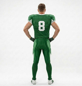 Custom American Football Uniform Men Performance Football Jersey Jogger Pants Sportswear Personalised V-Neck Short Sleeve Top - Product Image 2