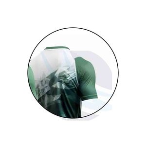 Conjunto de Pantalones Cortos Deportivos con Estampado Geométrico Verde y Blanco, Sublimados, para Deportistas, Venta al Por Mayor de Fábrica - Product Image 5