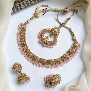 Juegos de Joyería Chapada en Oro de la India y Pakistán a Precios de Mayoreo 2026, Collares y Aretes para Mujeres, para Bodas y Fiestas, Joyería para Chicas - Product Image 3
