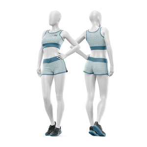 Ensemble de yoga et de sport pour femmes, personnalisé, écologique, de haute qualité, léger, respirant, sans couture, short taille haute et soutien-gorge de sport - Product Image 4