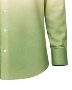เสื้อเชิ้ตผู้ชายสีเขียวไอวอรี่แบบไล่เฉดสี ผ้าฝ้ายพรีเมียม แขนยาว ติดกระดุม สวมใส่ได้ทั้งแบบลำลองและเป็นทางการ รับผลิตตามสั่ง (OEM) จำหน่ายส่งจำนวนมาก - Product Image 6