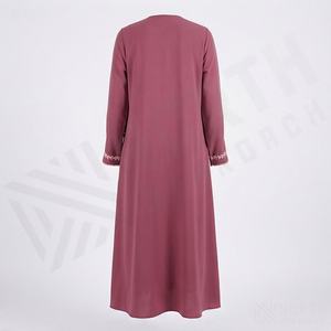 Jilbab Tradicional Modesto de Una Pieza al por Mayor para Niños y Bebés, Conjunto de Abaya Digital de Seda, Algodón, Lino y Nida de Dos Piezas - Product Image 2