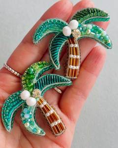 Broche Decorativo Bordado a Mano con Cuentas, Pin para Solapa, Ideal para Abrigo, Bufanda, Suéter, Bolso y Mochila - Product Image 5