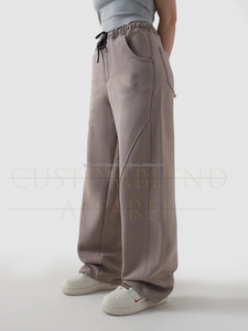 กางเกงวิ่งขายาวตรง2025ผู้ชายและผู้หญิงกางเกงลำลองผ้าโพลีเอสเตอร์/ ผ้าฝ้าย360เป็นมิตรต่อสิ่งแวดล้อมระบบ GSM - Product Image 3