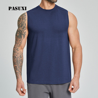 Débardeur de sport PASUXI pour homme, logo personnalisé, séchage rapide, sans coutures, coupe musclée, pour la musculation et l'entraînement