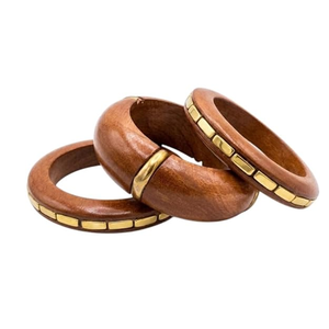 Les bracelets en bois épais sont tendance en 2026, bracelets en bois de la marque Blossom Craft India. - Product Image 2