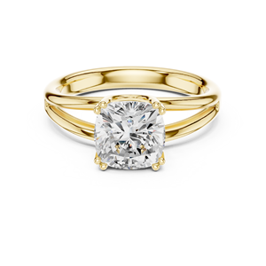 แหวนหมั้นเพชรทรงคุชชั่น 2.00 กะรัต ทองคำขาว 14K สำหรับผู้หญิง ได้รับการรับรองจาก IGI เพชรเพาะเลี้ยงในห้องปฏิบัติการ เหมาะสำหรับวันครบรอบแต่งงาน - Product Image 1