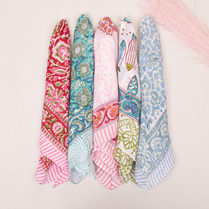 Premium Quality Floral Pattern Cotton Multicolor Bandana Square Scarf Durable Sport Wristband Neck <b>Wrap</b> - Product Image 6