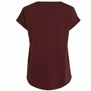 T-shirt en jersey de coton jaune pour femme, col rond, manches courtes, coupe ample, décontracté, pour le printemps et l'été - Product Image 6