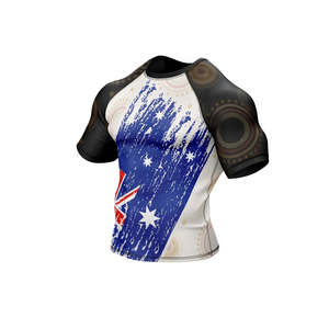 Top Sales Rash Guard Sportswear Custom Bjj Printed Rash Guard Solid Color Mma Men Rashguard Wholesale Price - Product Image 3