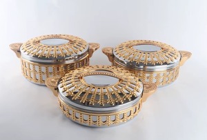 Ensemble de 3 casseroles isothermes modernes en acier inoxydable, récipients pour garder les aliments au chaud, anti-fuites, pour servir des aliments chauds - Product Image 3