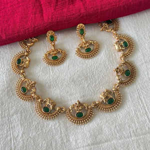 Conjunto de Collar y Piedra Pota Chapada en Oro, Joyería Fina 10573848 - Product Image 1