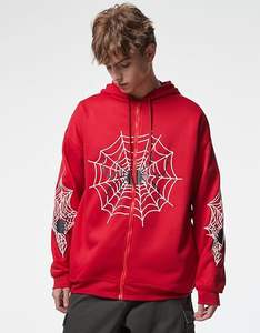 Sudadera con capucha con cremallera frontal de invierno con estampado de araña, estilo Y2K, para hombre y mujer, oversize, estilo streetwear vintage - Product Image 6