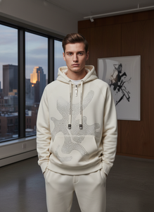 Sweat à capuche OEM en coton épais 480 g/m² avec strass, pour homme, délavé à l'acide, style vintage, coupe oversize, streetwear, marque privée - Product Image 5