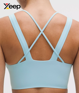 Soutien-gorge de sport pour femme XEEP de haute qualité XC-SB-99, uni, simple, respirant, bretelles réglables, coussinets amovibles, maintien élevé, séchage rapide - Product Image 4