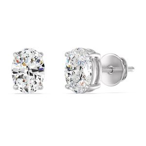 Oval Cut Lab Grown Diamond Stud <b>Earrings</b> - Product Image 3