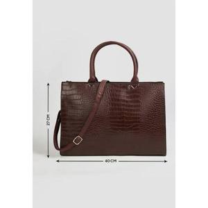 Bolso de Hombro de Piel Sintética Bicolor para Mujer, con Cierre, Moderno, Amplio Espacio de Almacenamiento, para Uso Diario, Casual, Compras y Trabajo - Product Image 5