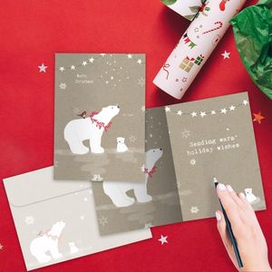 Tarjetas de Felicitación Navideñas para Transmitir Saludos Festivos - Product Image 1