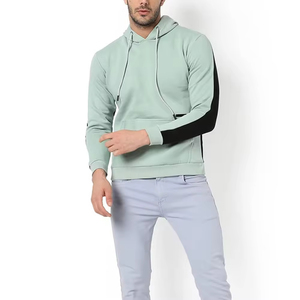 Sudadera con capucha de estilo casual con colores contrastantes para hombre, de alta calidad, de algodón y forro polar, ropa de calle de invierno, sudaderas con capucha para hombre - Product Image 2