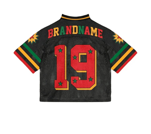 Camiseta de Fútbol Americano Clásica de Corte Cuadrado Personalizada, Estilo Urbano, con Malla y Bordado, Ropa Deportiva, 100% Poliéster Transpirable - Product Image 6